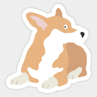 Classic corgi day - keep your curiosity at bay Sticker